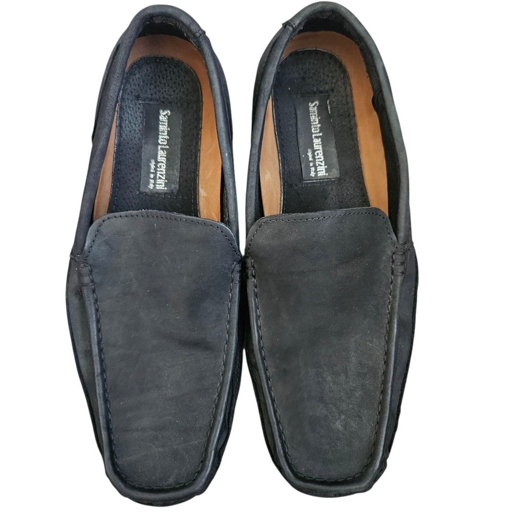 Saminto Laurenzini Slip on‎ Loafers Driving Shoes Soft Black Mens 11